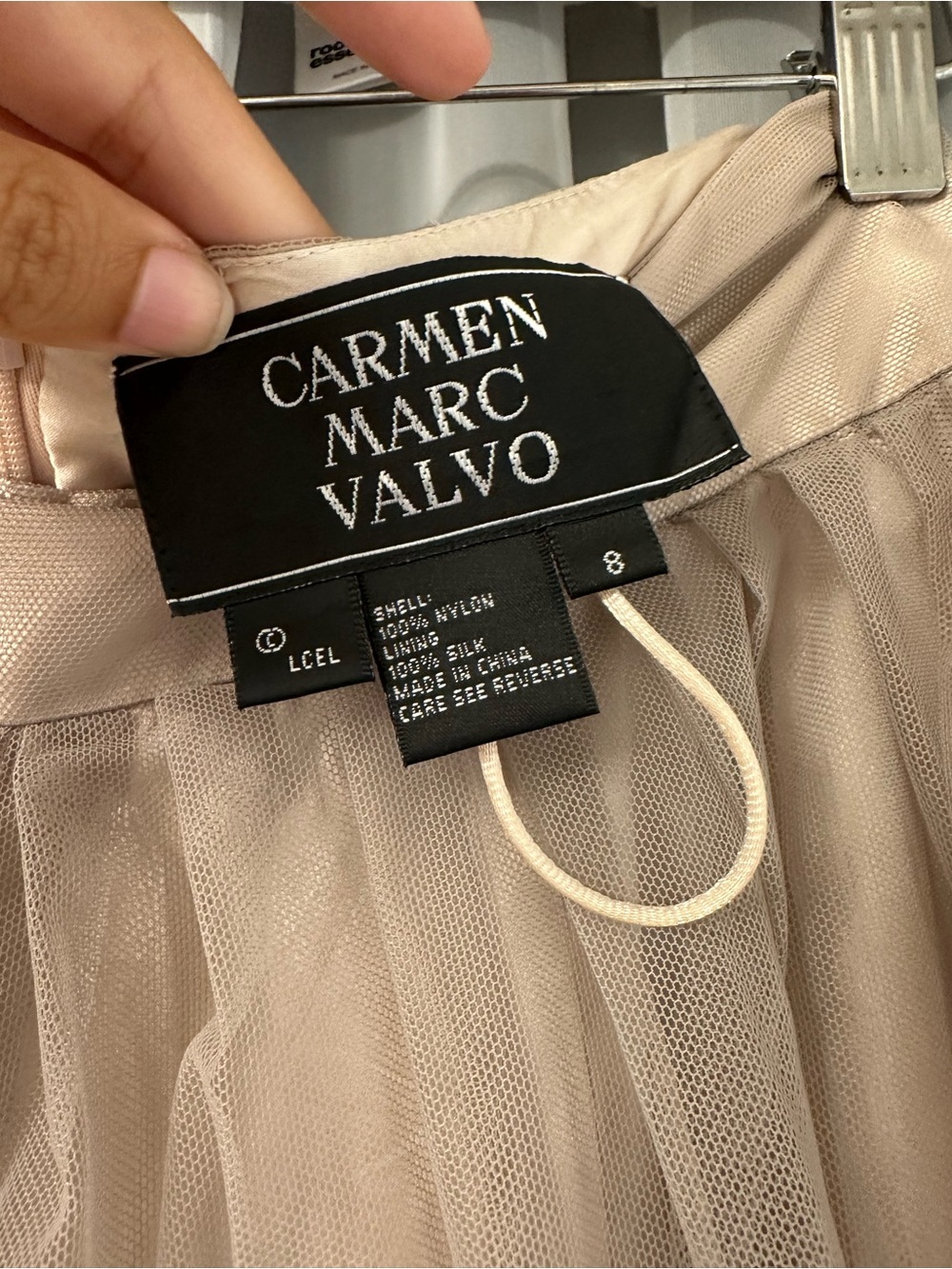 Carmen Marc Valvo Wide-Leg Silk palazzo pants - Picture 3 of 3